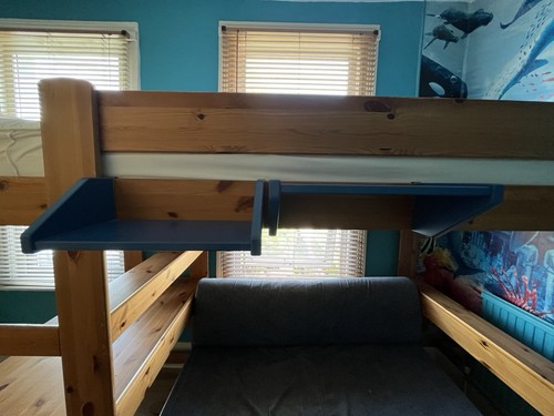 Stompa Scorpio Pine Wood Single High Sleeper With Pullout Sofa Double Bed & Desk - Picture 17 of 24