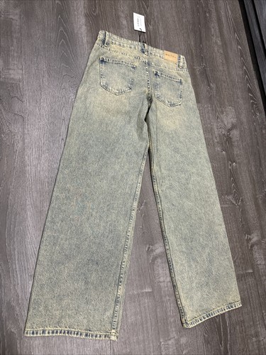 NWT Women's Motel Rocks Low Rise Parallel Jeans Sandy Blue Acid 28/32 $95MSRP - Picture 3 of 3