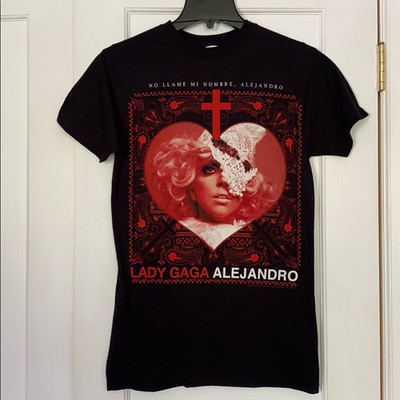 Vintage Style Lady Gaga Alejandro Graphic T-Shirt Music Band Tee S-5XL