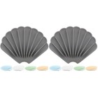 10 Stcs Wasserfall -Seifenschale Silikonschalenform -Draining -Seifenschalen