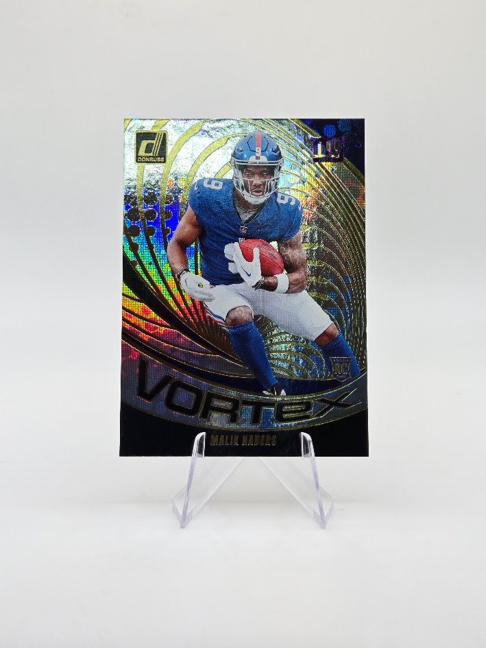 Malik Nabers 2024 Panini Donruss RC Vortex #VOR-MNA Giants