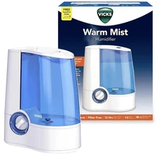 Vicks Warm Mist Humidifier - Air Humidifier for Bedroom, Home & Large Room, Baby