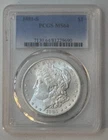 Lot 2:  1881-S Morgan Silver Dollar $1.  PCGS Graded MS64