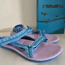 NEW BIG KIDS GIRLS SIZE 7 BLUE TURQUOISE TEVA HURRICANE 3 SPORT SANDALS