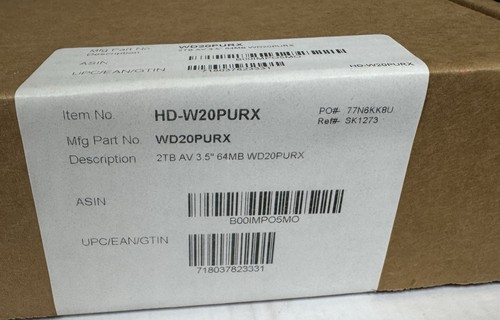 Western Digital Purple 2TB,Internal,5400 RPM,3.5 inch (WD20PURX) Hard Disk Drive - Afbeelding 2 van 3