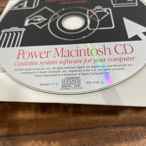 1994 Apple Power Macintosh 6100 7100 8100 V 7.1.2 Software Install CD-ROM Disc - Picture 5 of 5