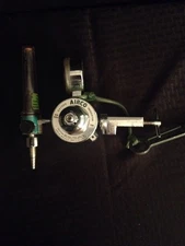 AIRCO 805 9284 Oxygen Gas Pressure Regulator 870 Yoke Adapter Flowmeter 3000 PSI