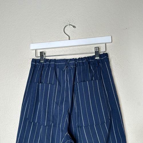 Urban Outfitters Light Before Dark Pleated Pant Blue Pinstripe SML High Waist - Picture 6 of 9