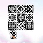10 Pcs Kitchen Wall Decals Removable Bathroom Black Pattern Sticker PVC