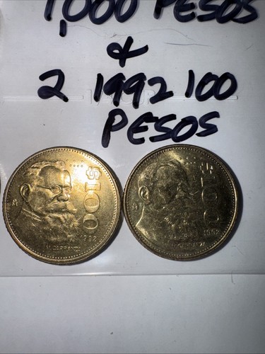 Old Mexico Pesos Lot 1991-1992 1,000 Pesos and More COBM-6232 - Picture 8 of 17