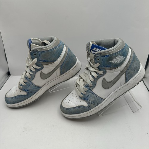 NIKE Air Jordan Retro High OG GS Hyper Royal Toe White Denim 575441-402 Size 4Y - Picture 3 of 9