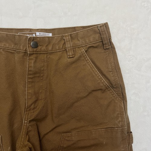 Pantalones Carhartt Para Hombre 30x30 Marrón Resistente Flex Pato Doble Frente Calce Relajado 103334 - Imagen 4 de 17
