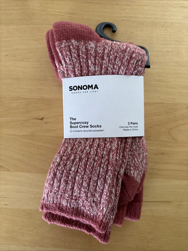 Calcetines Sonoma Supercozy para mujer 6 pares rojos y grises/negros y carbón talla única Foto 2 de 4