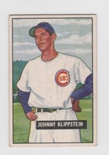 1951 Bowman JOHNNY KLIPPSTEIN #248 Vintage Baseball Card Chicago Cubs