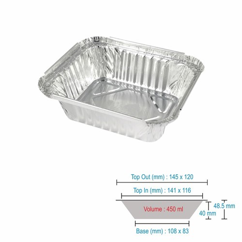 1500 x Contenitori in Foglio di Alluminio con Coperchio BBQ Vassoio Preparazione Pasti Monouso Takeaway - Foto 2 di 15