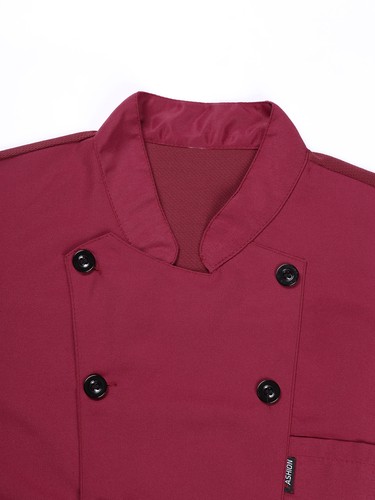 Chef Men Uniform Short Sleeve Kitchen Service Coat Jacket Button Down Shirts - Picture 54 of 94