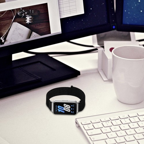 Nylon Strap Adjustable Bracelet Watchband for Samsung Galaxy Fit 3 (Black) - Zdjęcie 4 z 7