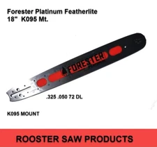 18" Featherlite Chainsaw bar & chain  - K095 Mount incl. FC .325 .050 72 chain