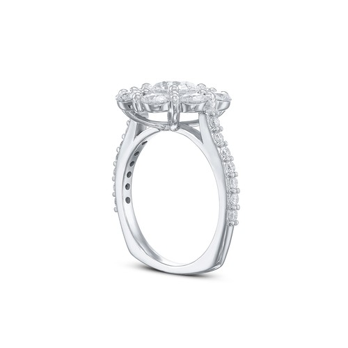 Diamond Engagement Ring VVS1 D 2.25 Ct Lab-created 14k White Gold IGI Special - Picture 6 of 20