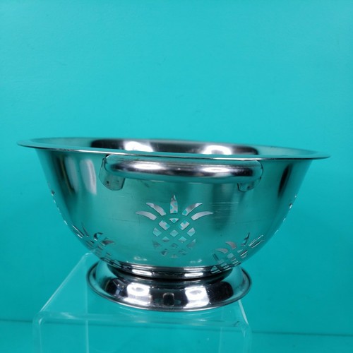 Grande colino in acciaio inox ciotola frutta colander design ananas chef compagno - Foto 2 di 9