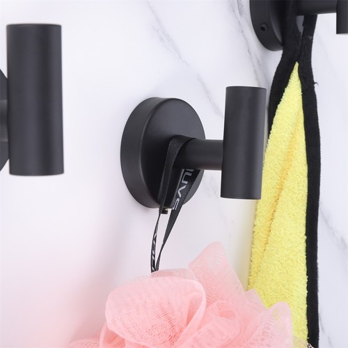 4pcs Bathroom Hook Bath Towel Hat Bags Keys Sponges Kitchen Tools Hanger Black - Imagen 10 de 19
