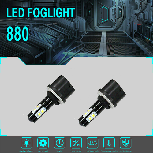 WHITE For GMC Yukon Denali 2000-2006 - 2PC 880 LED Fog Lights Bulbs 6000K - Picture 11 of 12