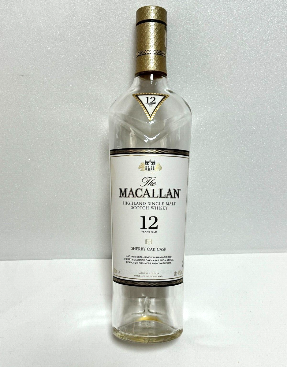 Macallan Empty Bottle Single Malt Scotch Whisky 12 Years Old