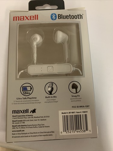 Jelleez White Bluetooth Earbuds- 8 Hours of Play/Talk Time, Built-in Microphone, - Photo 5 sur 12