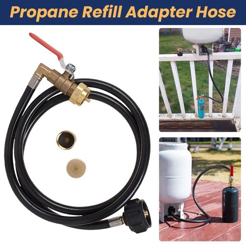 Propane Refill Adapter Hose QCC1 with ON-Off Control Valve for 1Lb To 20Lb Tank - Picture 13 of 33