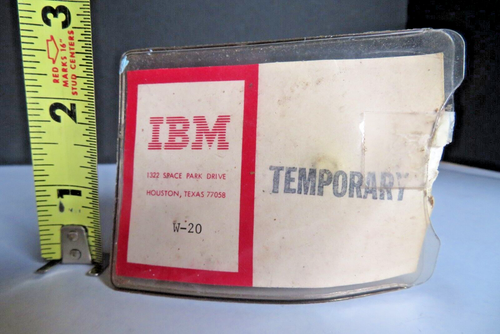 VINTAGE IBM Security ID Entry Badge Namensschild TEMPORÄR Sammlerabzeichen ABGELAUFEN - Bild 6 von 7