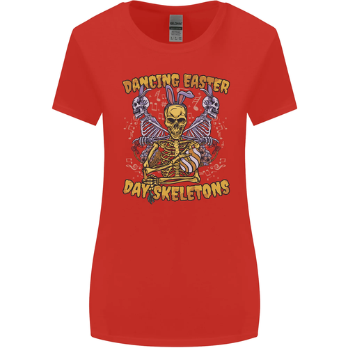 Dancing Easter Day Skeletons Skulls Womens Wider Cut T-Shirt - Picture 26 of 55