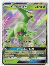 Virizion GX - 34/214 - Pokemon Lost Thunder Sun & Moon Ultra Rare Card LP