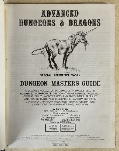 1979 Official Advanced Dungeons and Dragons - Master Guide - Hardcover by Gary Gygax - Bild 4 von 12
