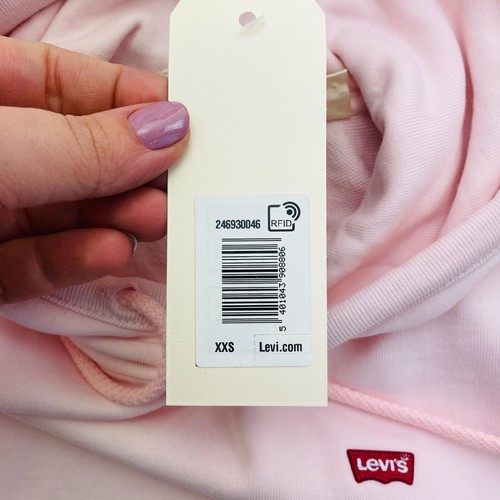 Levi's Donna Felpa Standard Rosa Pullover Taglia 2XS XXS - Foto 6 di 12