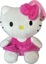 Plush Coin Bag - Hello Kitty - Fuzzy Hello Kitty Clip Key Chain 6" Toy Doll