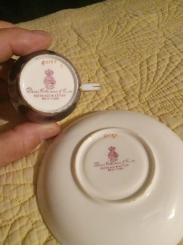 Minton G6192 Pattern Cobalt & Gold Encrusted Demitasse Cup & Saucer New York - Picture 2 of 5