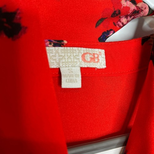 GB Dress Womens Mini Size Small Floral Boho Cottagecore Casual Gianni Bini Red - Picture 7 of 12