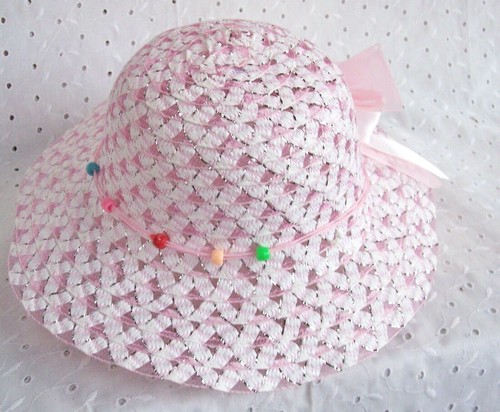 SUN HAT GIRL -PINK, RED, PURPLE, BLUE SUMMER FOLDS ELEGANT - U-CHOOSE COLOR - Picture 8 of 22