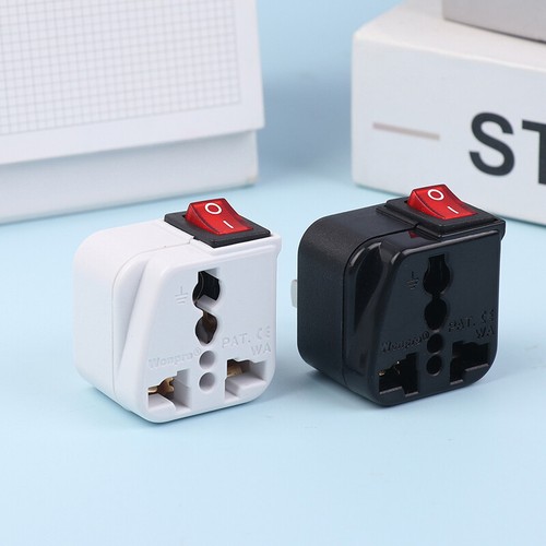 US 2 Pin Plug Adapter AC100~250V 10A With Main On/Off Switch LED Indicator WSA-6 - Afbeelding 7 van 14