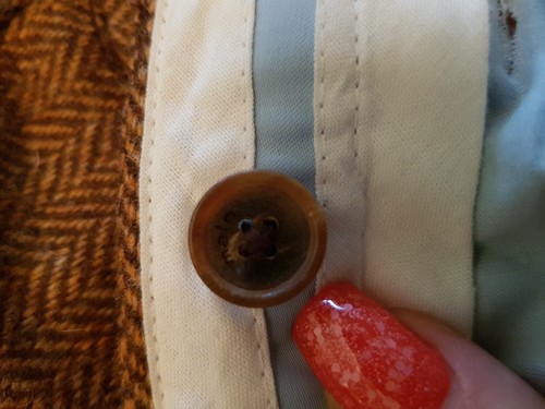 MALO brown tan herringbone crease wool trousers size 40 - Picture 7 of 12