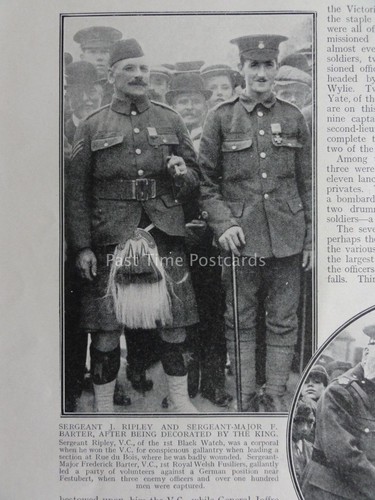 WW1 1915 1st VICTORIA CROSS HEROE L. CORP CHARLES A. JARVIS The Great War Print - Picture 3 of 3