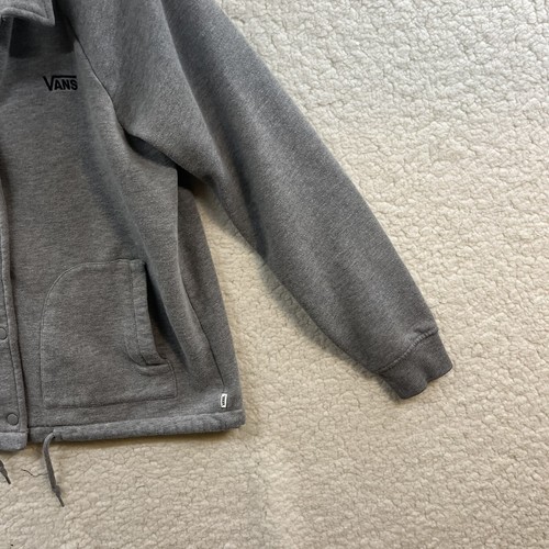 Vans Off The Wall Men’s Gray Long Sleeve Button Down Collared Jacket Size Small - Picture 4 of 13