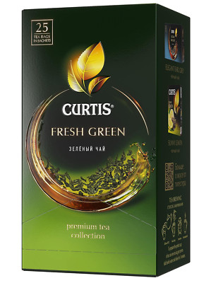 CURTIS FRESH GREEN | 100% NATÜRLICHE Chinesischer Reiner Grüner Tee 25 Btl