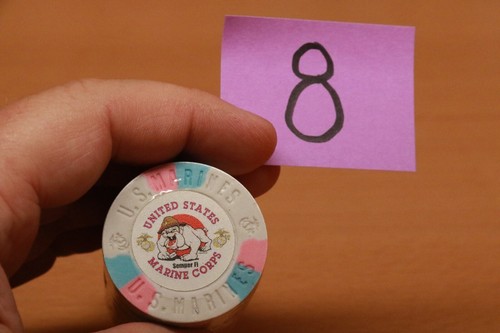 RARE Lot of 25 United States Marine Corps Golf Ball Marker Poker Chips Semper FL - Picture 2 of 4