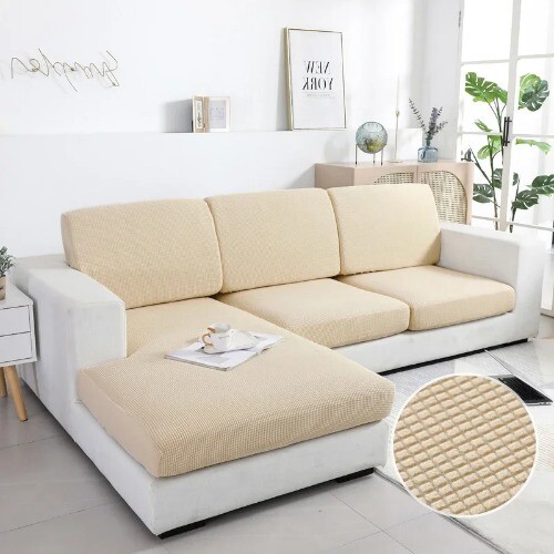Thick Cushion Cover Fitted Sofa Covers for LivingRoom StretchJacquard Seat Cover - Bild 37 von 45
