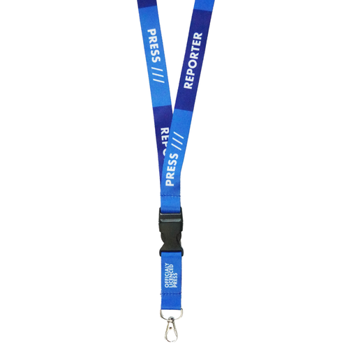 Offical Press Lanyard with Detachable Clip, Blue and Navy - Picture 10 of 20