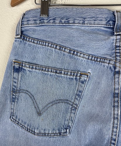Vintage Y2K Levis 501 Jeans Herren 34 34x33 ACTUAL Mid Rise Distressed Grunge - Bild 11 von 18