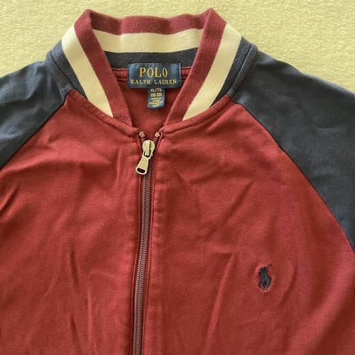 Polo Ralph Lauren Red/Blue Long Sleeved Full Zip Jacket Boys Sz XL 18/20 - Picture 3 of 15