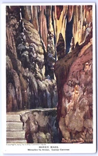 Postcard Virginia Hovey Hall Caverns of Luray by J.W. Hawkins c.1909 WB UNP H1