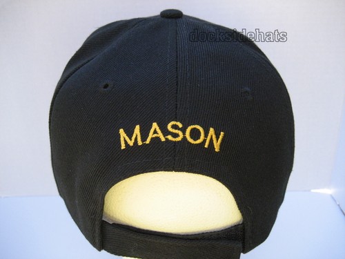 FREIMAURER Mütze/Mütze schwarz neu FREEMASON MASONIC LODGE **kostenloser Versand** - Bild 4 von 4